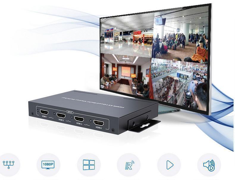 HDMI 4х1 мультивизор LKV401MS для мониторинга и профессиональной работы с AV