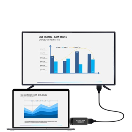 Конвертер USB-C - HDMI Lenkeng LKV001
